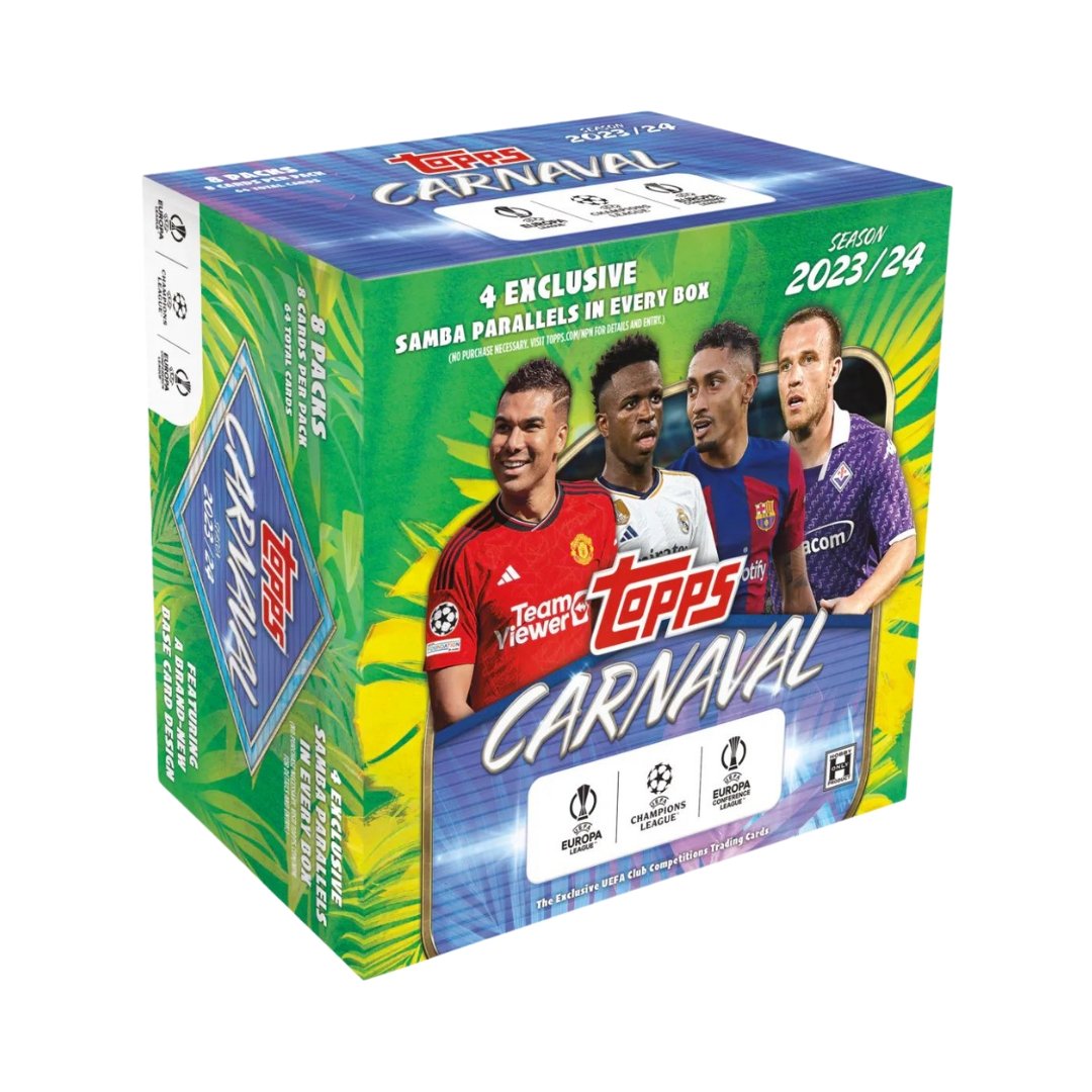 2023-2024 Topps Carnaval Soccer Hobby Box - 24 Packs with Exclusive Cards - Perfect for Collectors & Fantasy Soccer Fans