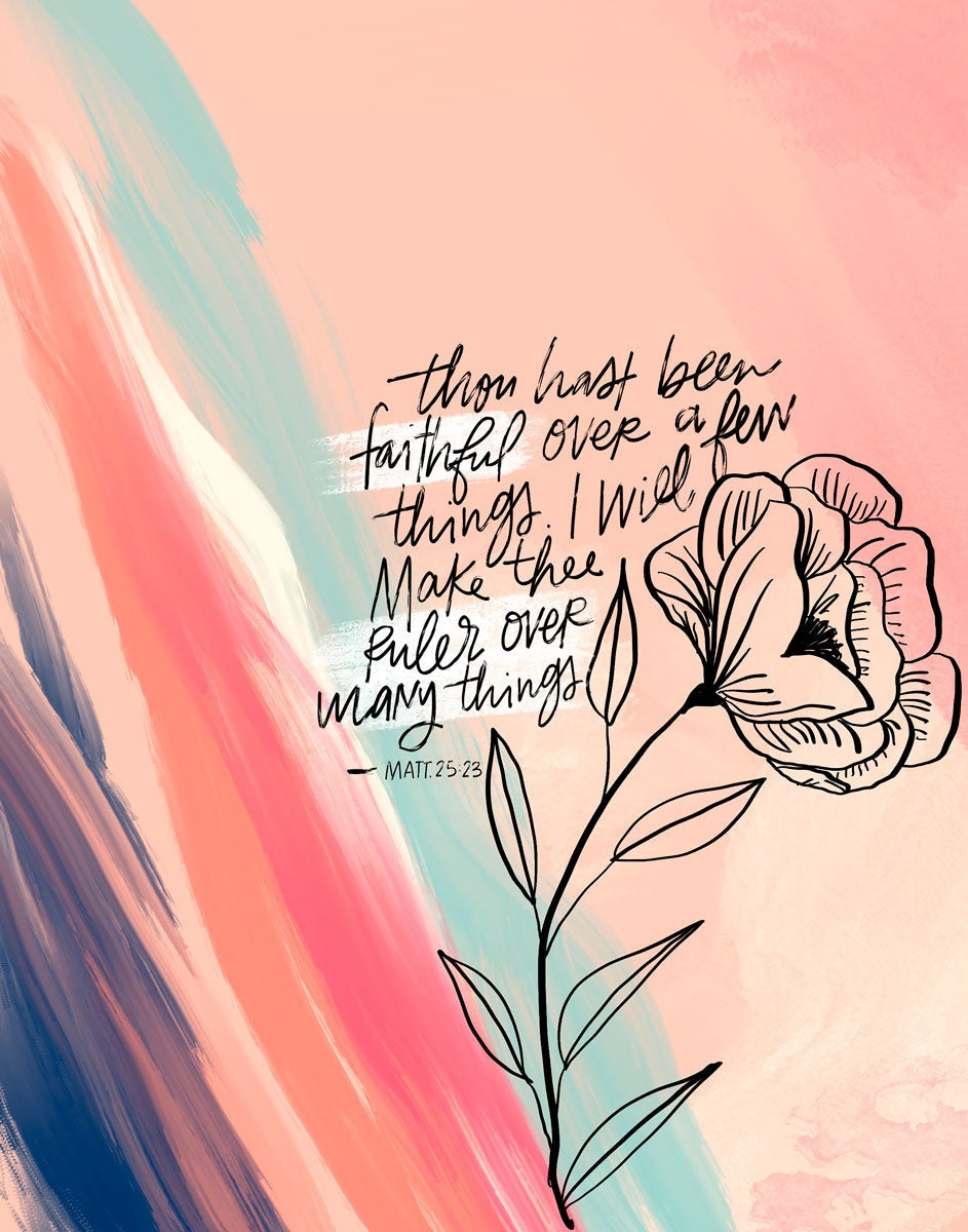 Faithful By Rhonna Farrer - Inspirational Christian Wall Art & Home Decor for Bedroom, Living Room, Office - Perfect for Gifts, Bible Study & Faith-Based Interior Design