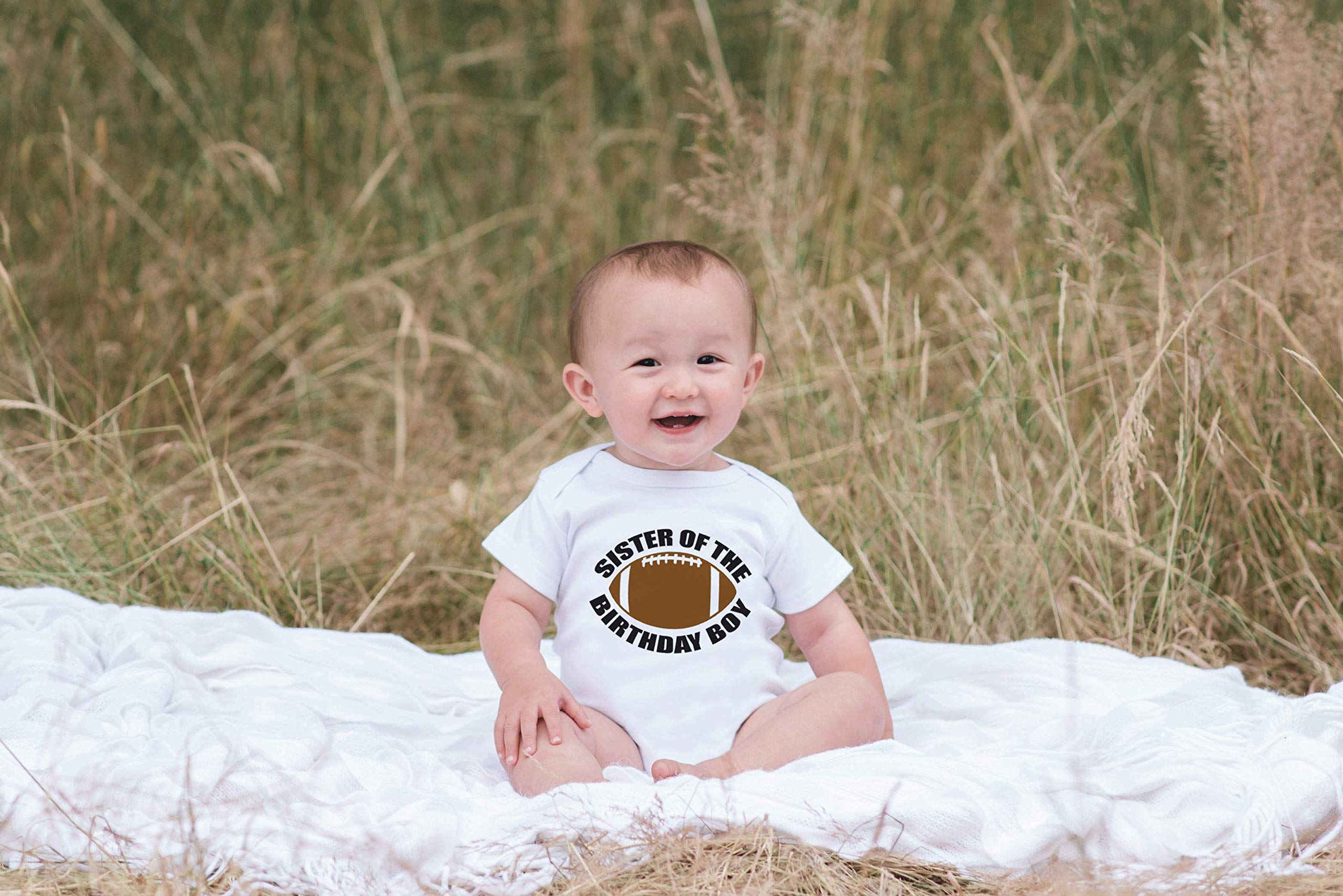 7 ate 9 Apparel Girls' Sister Football Onesie - Cute Matching Outfit for Siblings Game Day & Family Photos