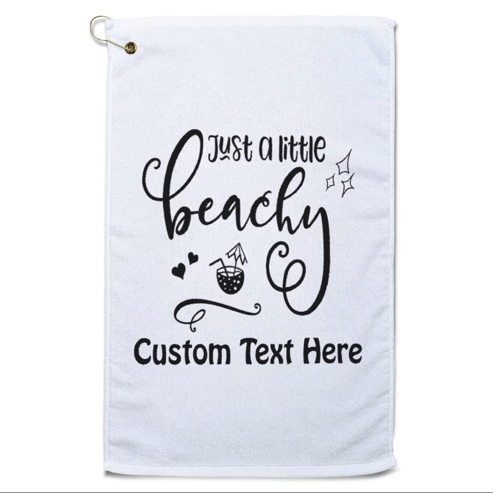 Custom Printed Golf Towel - Personalized Cotton Beach & River Accessories for Golfers | Perfect for Golf Courses, Beach Trips & Outdoor Adventures