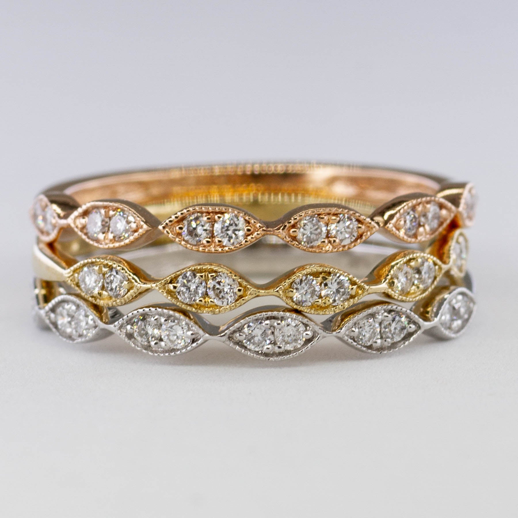 100 Ways Art Deco Inspired Wedding Bands - 0.15ctw Diamond Rings for Women | Vintage Style Engagement & Anniversary Rings | Perfect for Bridal Jewelry & Special Occasions