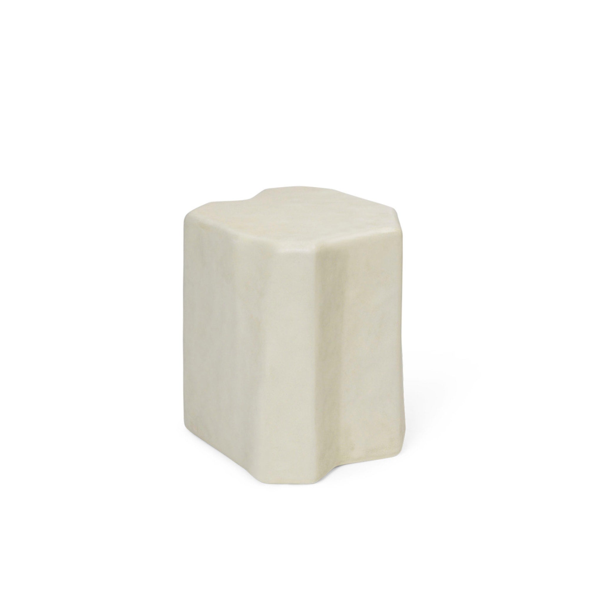 FERM LIVING Staffa Stool in Ivory - Modern Scandinavian Stool for Living Room, Bedroom, or Office - Pre Order Now