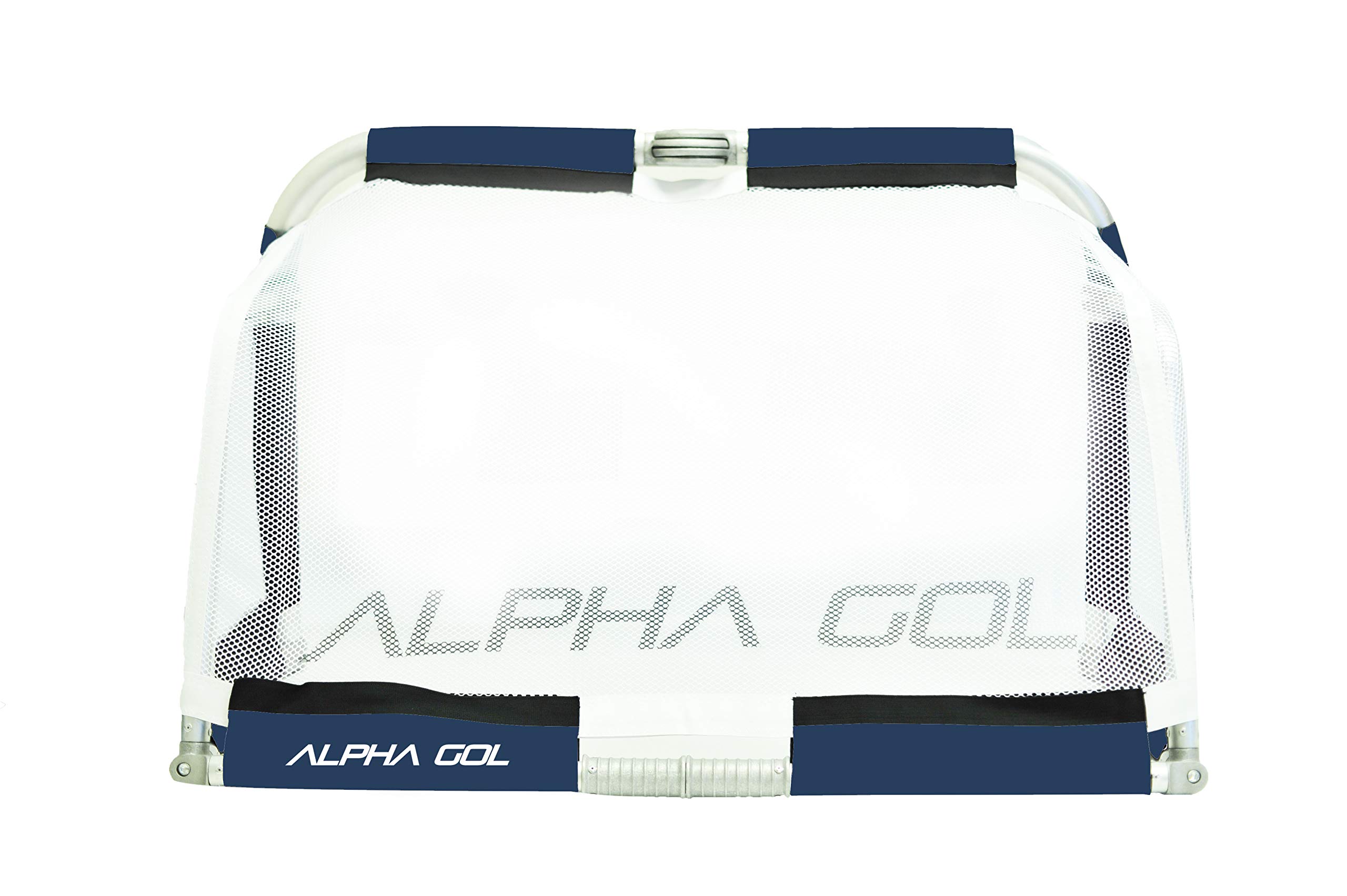Alpha Goal - Portable Aluminum Folding Soccer Goal with Carry Bag - Perfect for Backyard, Training & Youth Soccer Practice