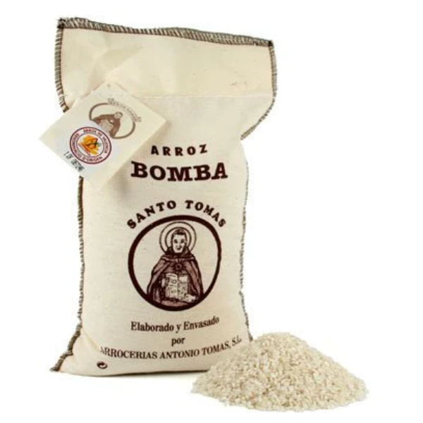 Premium Santo Tomas Bomba Rice - Authentic Spanish Paella Rice, Non-GMO, Gluten-Free - Perfect for Paella, Risotto & Rice Dishes