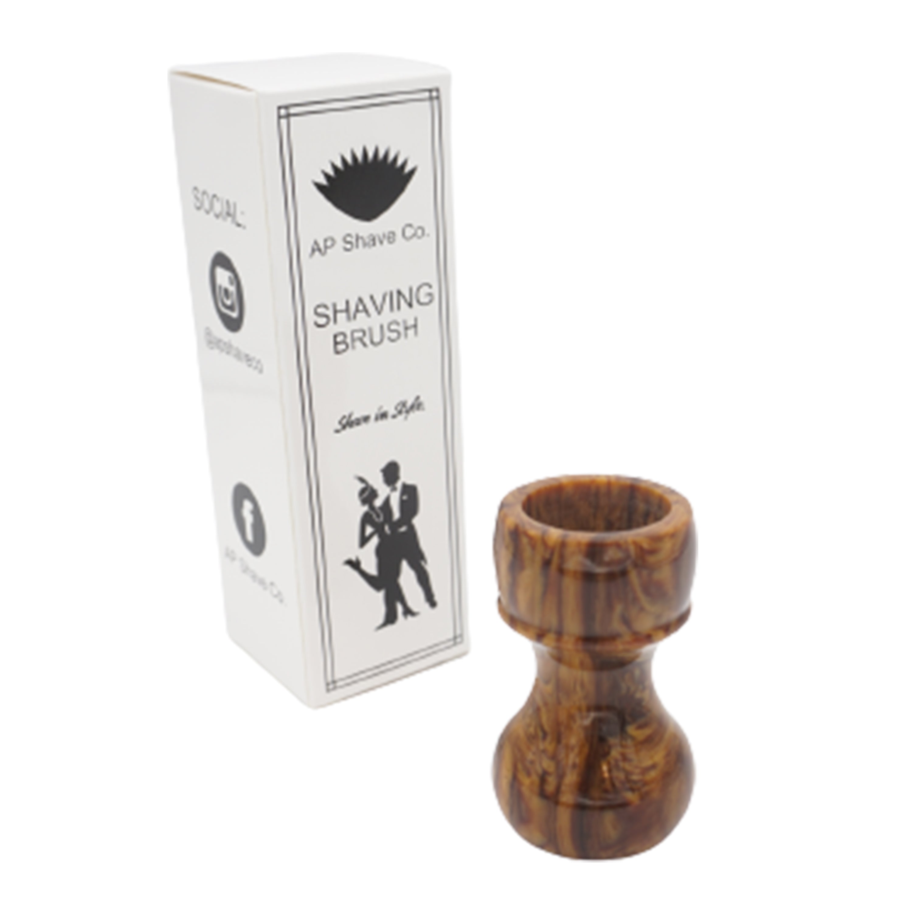 Premium Briar Wood Handcrafted Shaving Brush Handle - Fits 24mm & 26mm Knots - Perfect for Wet Shaving & Grooming Gifts for Men