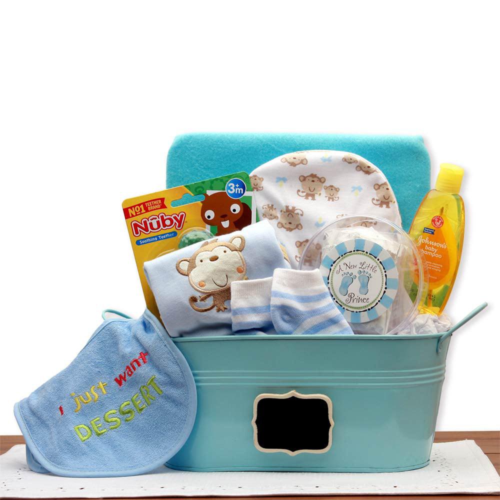 GBDS0633 B - Newbie Boy Essentials Gift Tin Set | Perfect Baby Shower & Newborn Gift for Boys | Nursery & Travel Must-Have