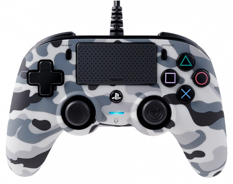 Nacon Camo Wired Compact Controller for PS4/PS5 - Ergonomic Gamepad with Enhanced Grip for Long Gaming Sessions - Perfect for FPS, Racing & Action Games