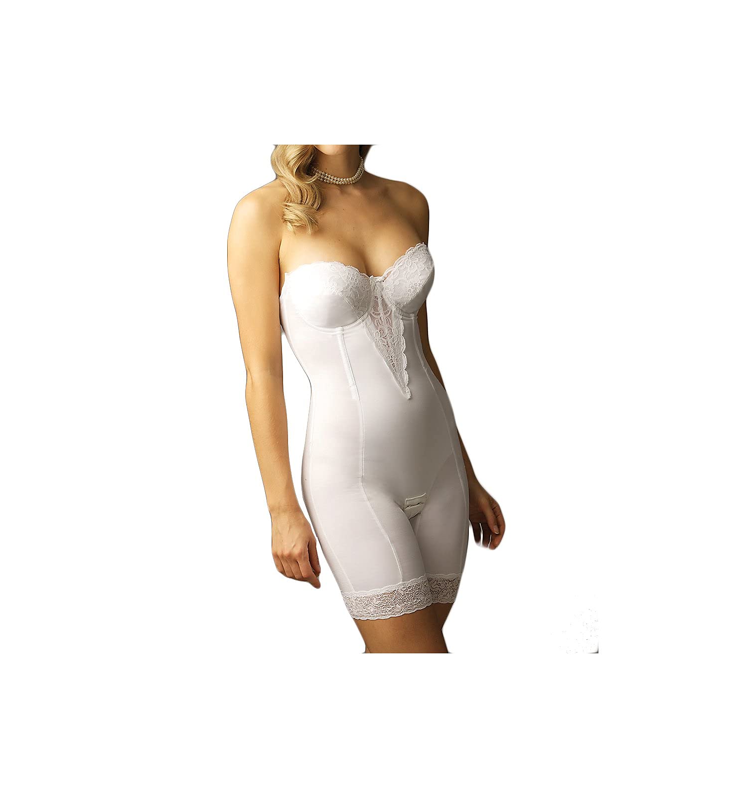 Women's 1294 Strapless Low Back Long Leg Bodysuit - Sexy Shapewear for Evening Dresses & Special Occasions | Perfect for Weddings, Parties & Date Nights
