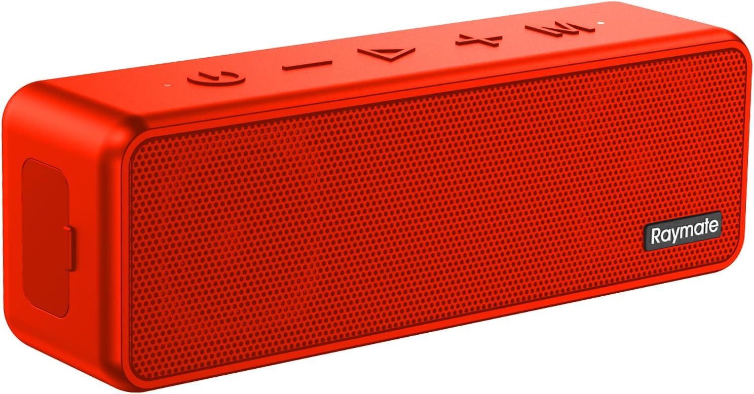 Raymate 20W IPX7 Waterproof Bluetooth Speaker - Wireless V5.0, HiFi Stereo Sound, 1000min Playtime, Portable Speaker for Home, Outdoor, Party, Travel & Beach | Perfect for Poolside, Camping & Backyard Gatherings