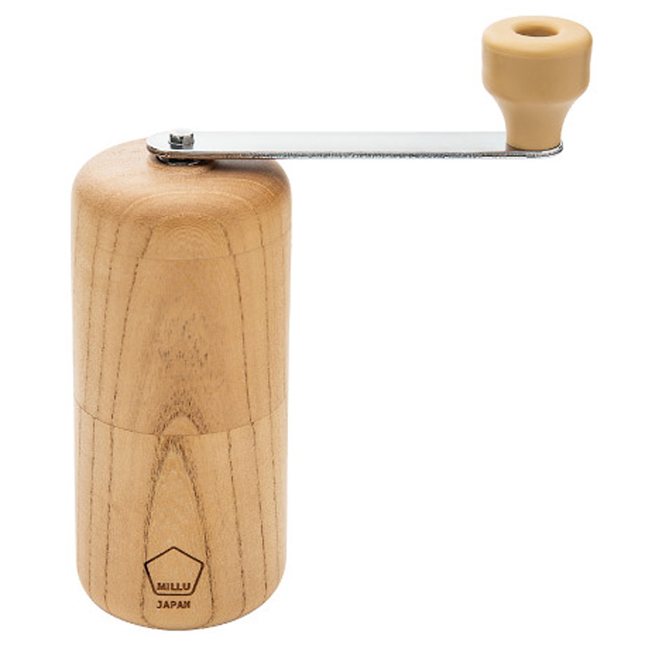 Premium MILLU CERAMIC WOOD Coffee Grinder [KEYAKI] - Manual Burr Mill for French Press, Espresso & Pour Over Brewing at Home