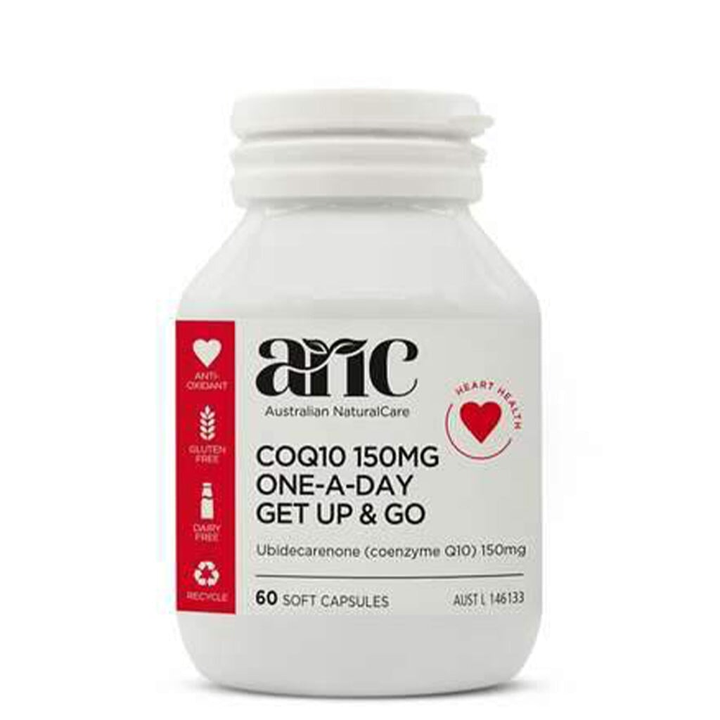 Australian Natural Care CoQ10 150mg Supplement - High Potency Ubiquinol for Heart Health & Energy Support - Vegan & Non-GMO - Supports Cellular Energy & Antioxidant Protection (Use for Cardiovascular Wellness, Exercise Recovery & Anti-Aging)