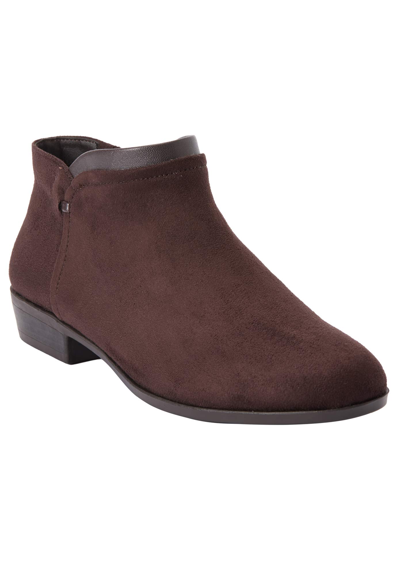 Comfortview Women's Wide Width The Bexley Bootie - Stylish & Comfortable Ankle Boots for Work, Casual Outfits & Fall Fashion