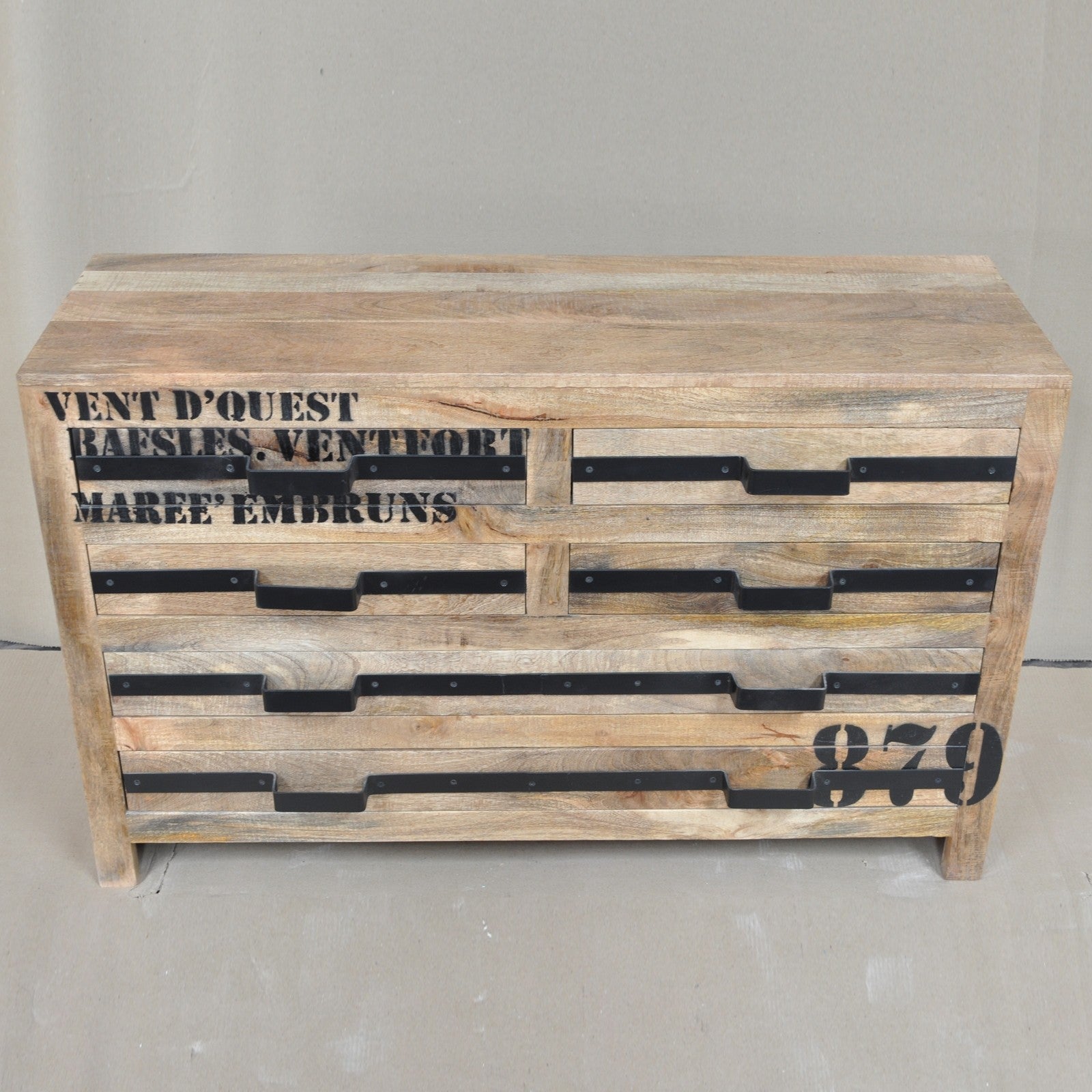 Industrial Wooden 6-Drawer Dresser - 51
