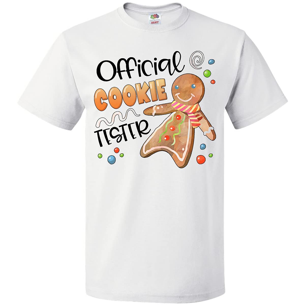 Inktastic Official Cookie Tester Cute Gingerbread T-Shirt - Funny Christmas Baking Apparel for Women & Men - Perfect for Holiday Parties, Cookie Exchanges & Festive Family Gatherings