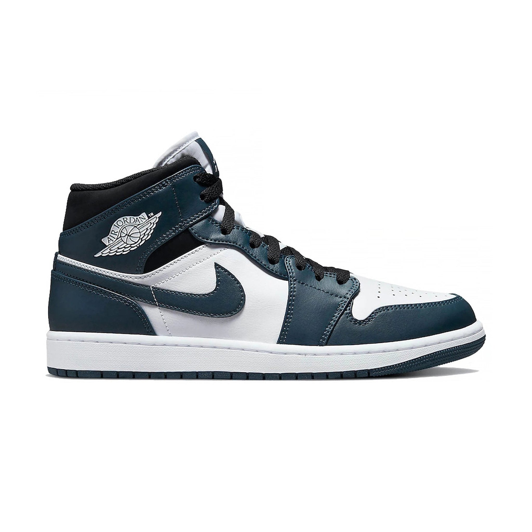 Air Jordan 1 Mid Dark Teal Basketball Shoes for Girls (GS) - Comfortable Sneakers for School, Sports & Casual Wear