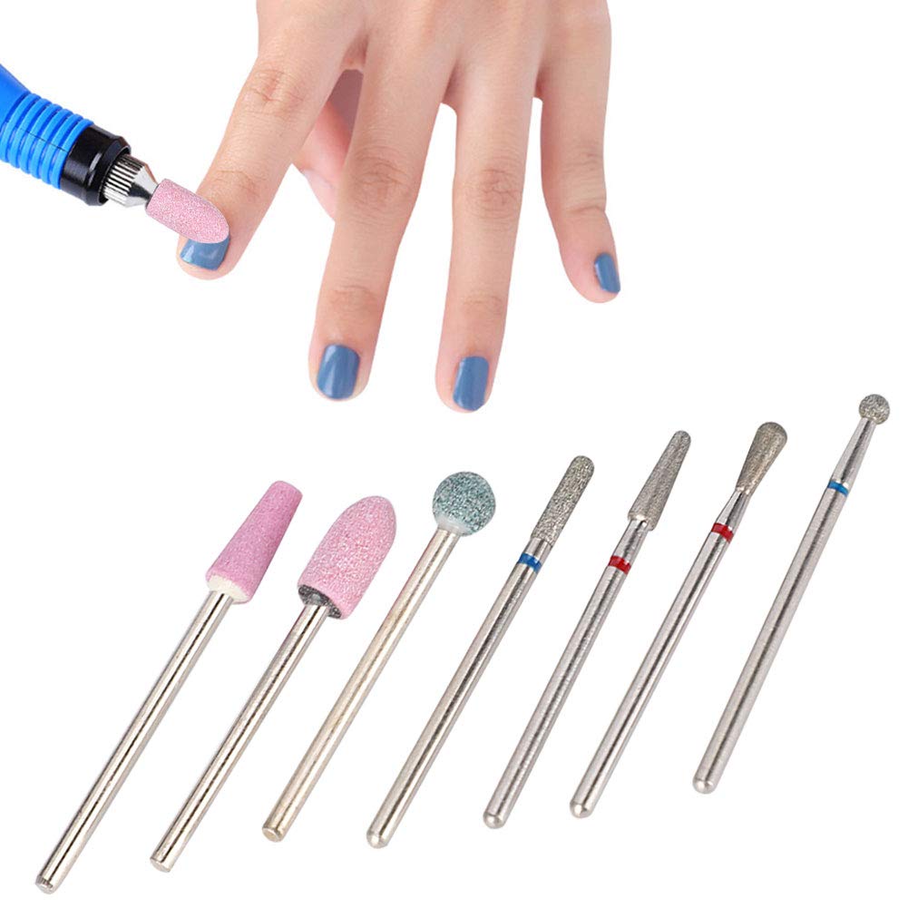 6-Piece Nail Drill Bits Set - Multi-Functional Grinding Heads for Electric Nail File, Professional Manicure & Pedicure Accessories - Perfect for Salon, Home Nail Care & DIY Nail Art