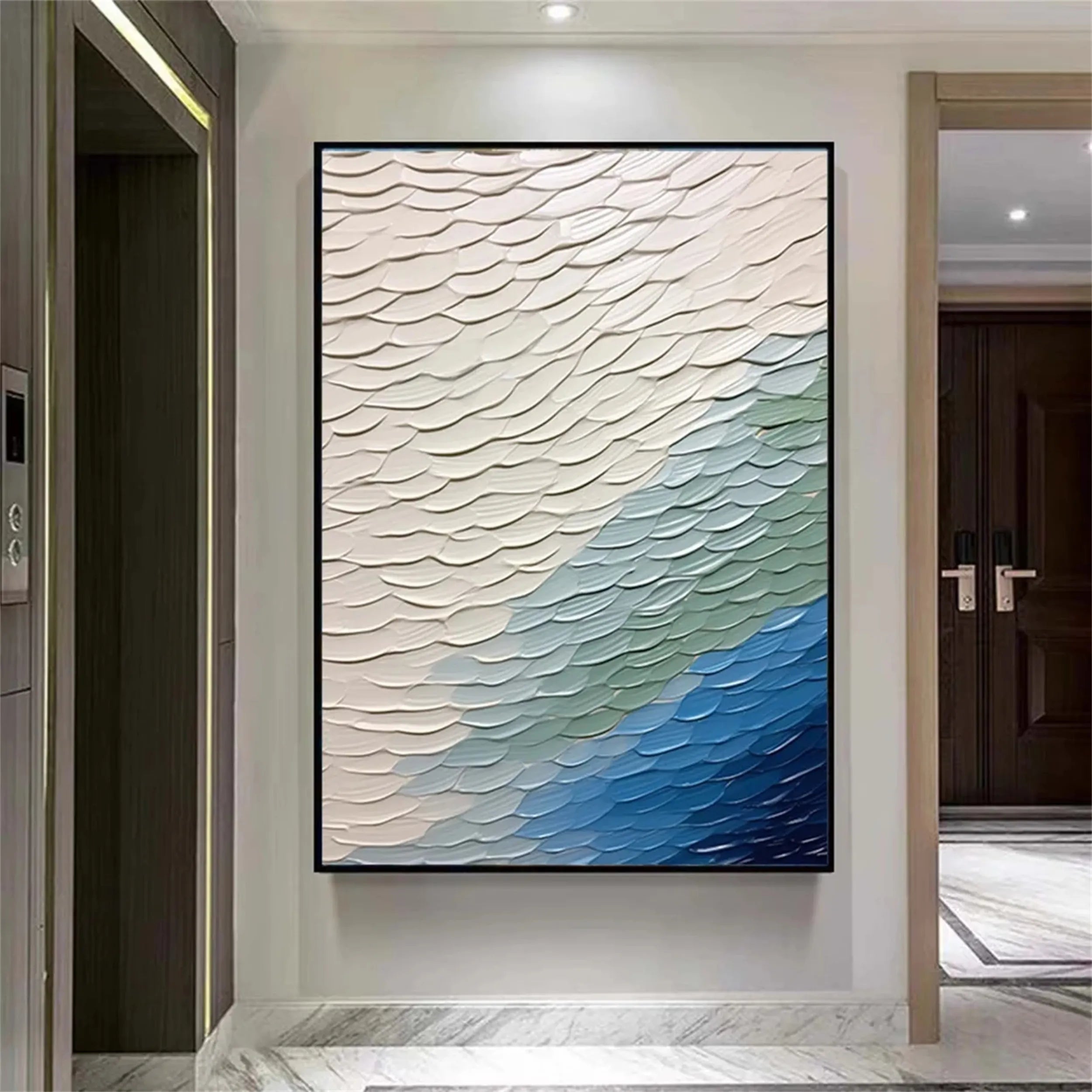 Ocean and Sky Painting #OS 119 - Handmade Seascape Wall Art for Home & Office Decor | Perfect for Living Room, Bedroom, or Beach House
