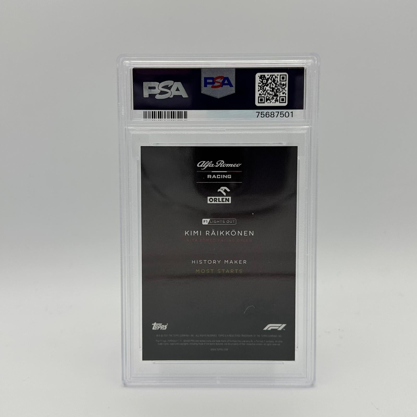 PSA 8 Graded 2005 Kimi Raikkonen History Maker Black F1 Racing Card - Perfect for Collectors, Sports Memorabilia Display, and Formula 1 Fan Gifts