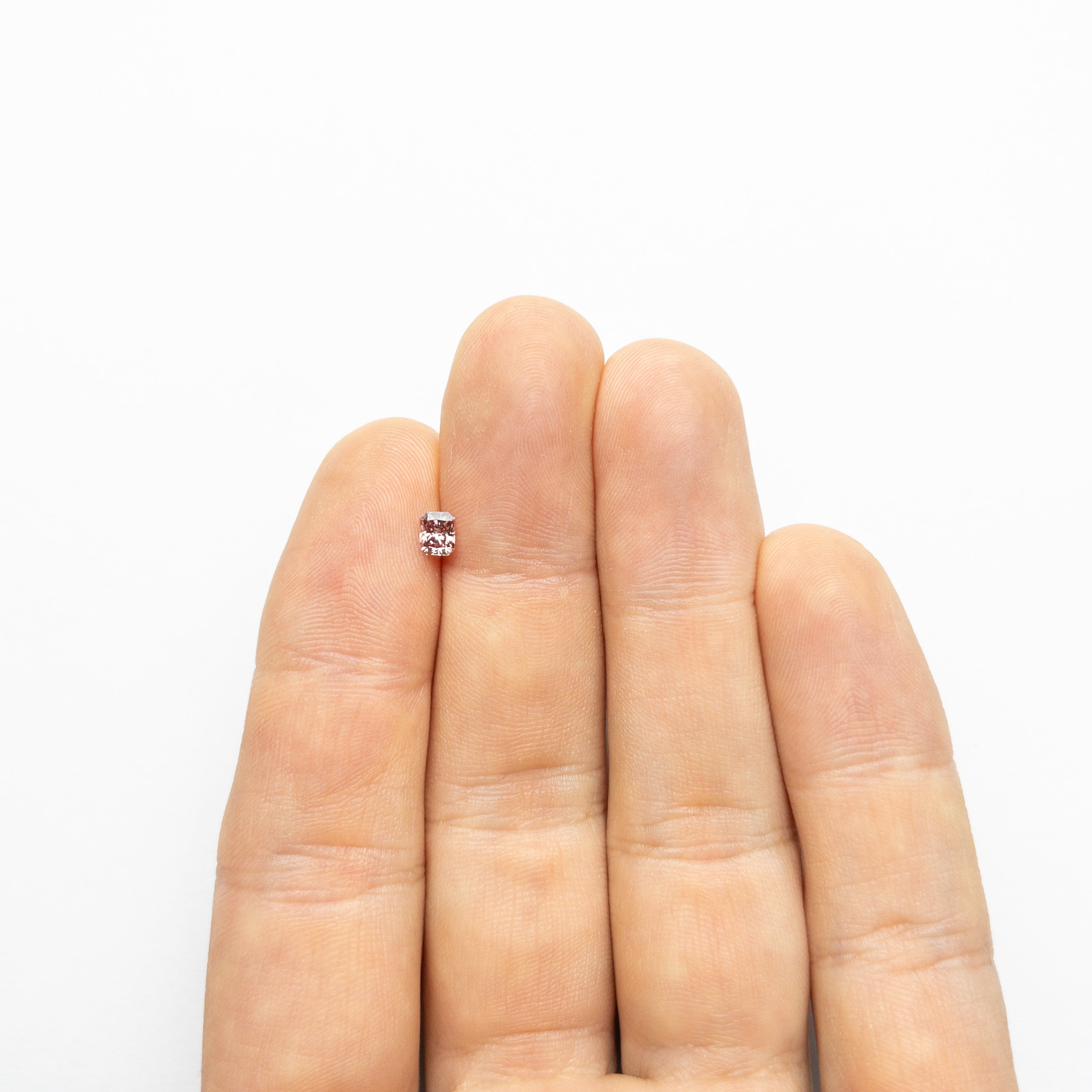 0.35ct GIA Certified Fancy Deep Pink SI1 Diamond - 4.40x3.60x2.73mm Cut Corner Rectangle Brilliant Cut for Engagement Rings & Fine Jewelry