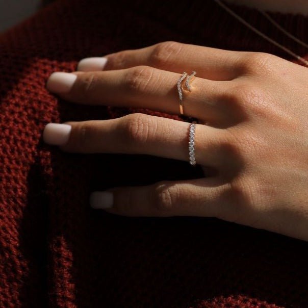 14K Rose Gold Diamond Eternity Wedding Band for Women - Perfect for Anniversaries, Engagements & Special Occasions