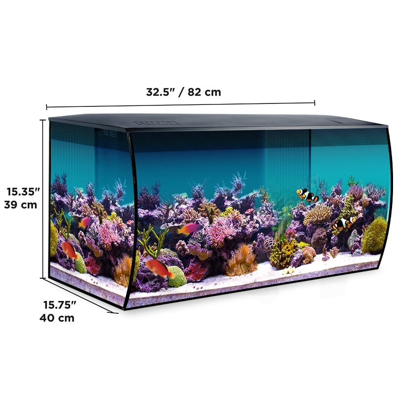 Fluval Sea FLEX 32.5 Gallon Saltwater Aquarium Kit - Complete Reef Tank Setup for Marine Fish & Coral | Perfect for Home, Office & Classroom Aquascaping