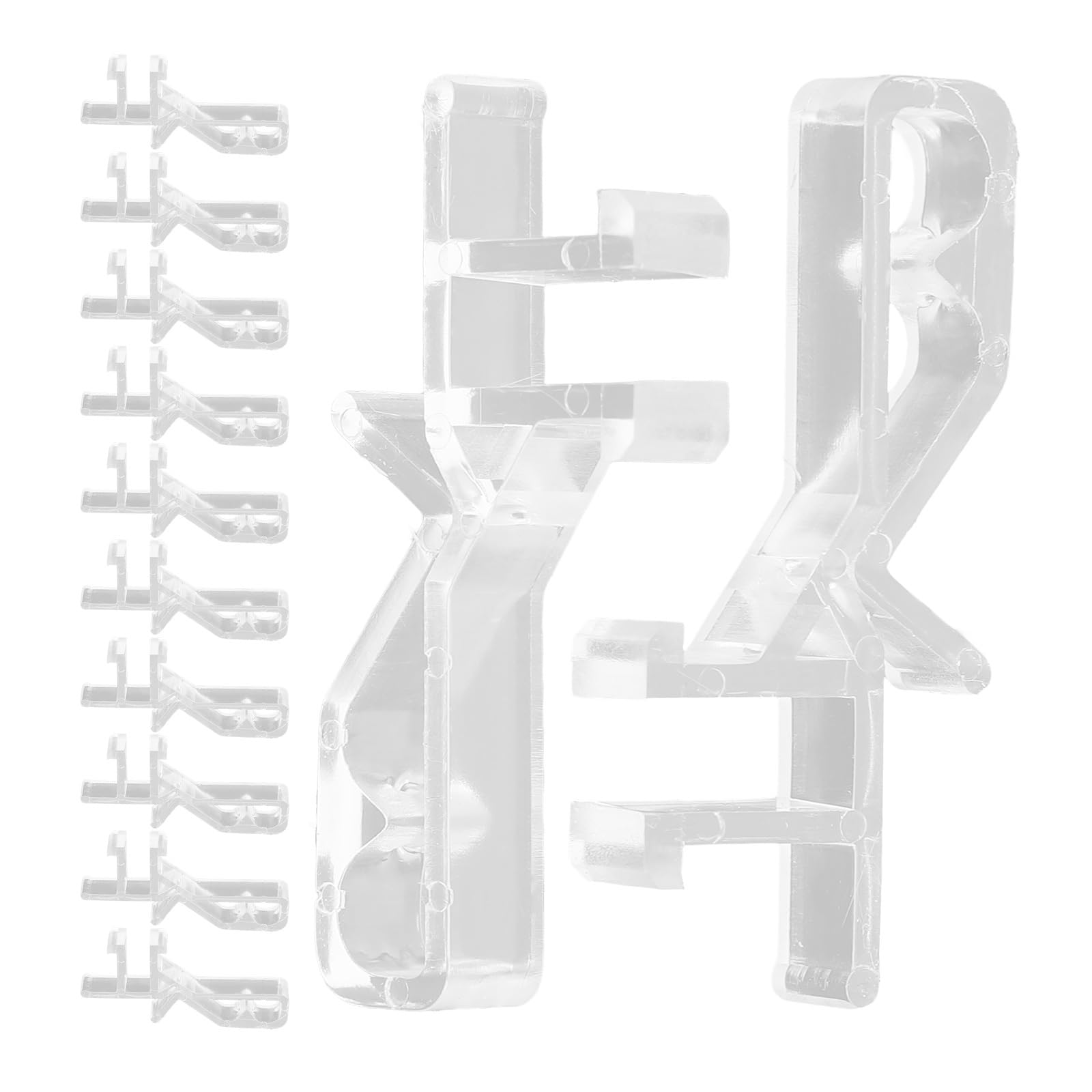 20pcs Clear Plastic Valance Clips for Window Blinds - Hidden Horizontal Faux Wood Blind Clips - Replacement Parts for Home & Office Window Treatments