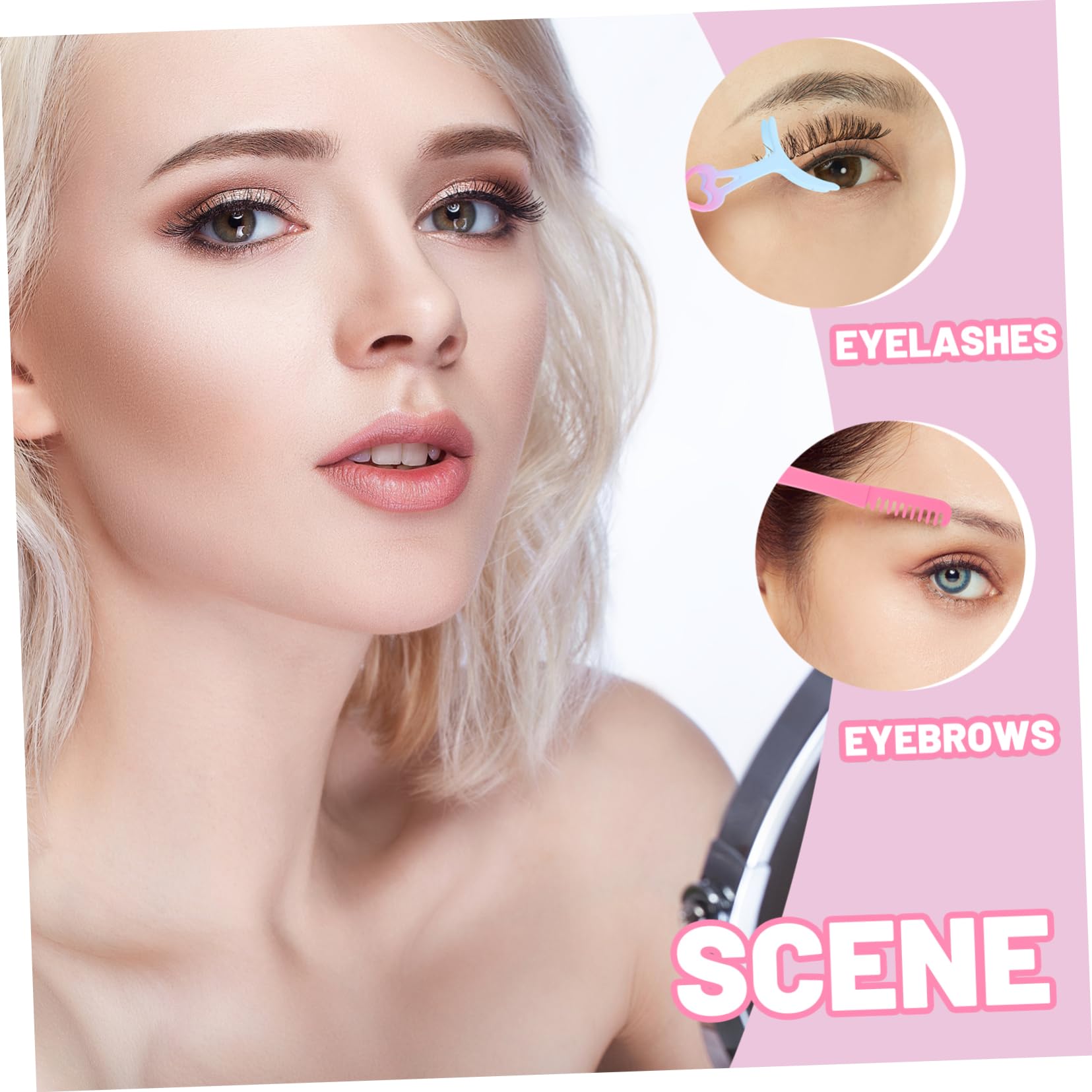 NOLITOY Professional Metal Eyelash Clamp Tweezer with Comb - Precise Lash Curler for Perfect Eyelash Curling - Beauty Tools for Women & Makeup Artists - Ideal for Salon, Home Use & Travel Makeup Kit