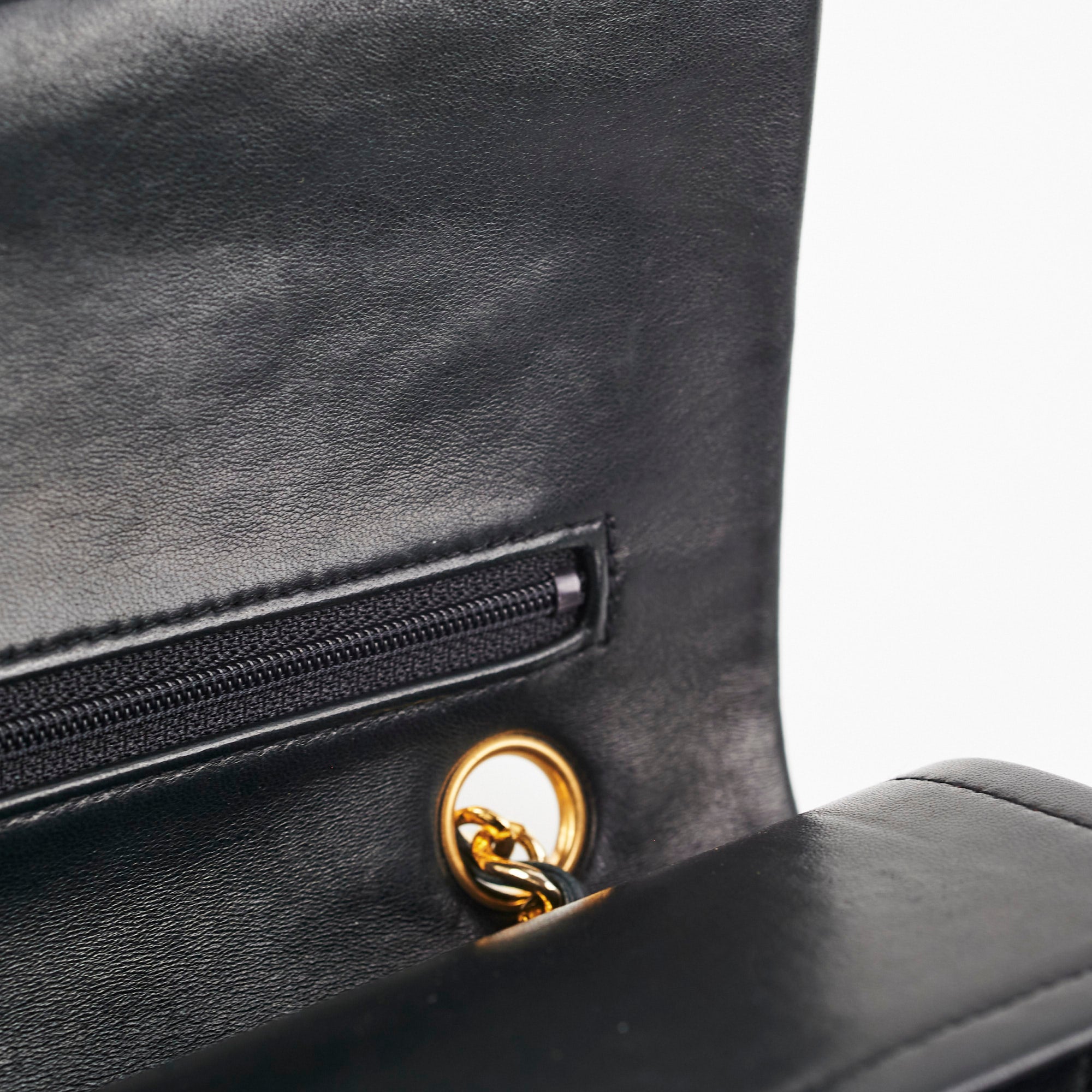 Vintage Chanel Quilted Lambskin Medium/Large Black Handbag with 24K Gold Hardware - Luxury Designer Purse for Women, Perfect for Evening Events & Special Occasions