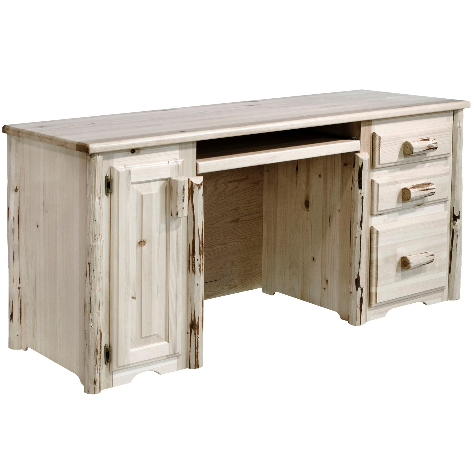 Montana Computer Desk - Modern Home Office Desk with Storage Shelf, Sturdy Wooden Study Desk for Work & Gaming - Perfect for Small Spaces, Dorm Rooms & Home Offices