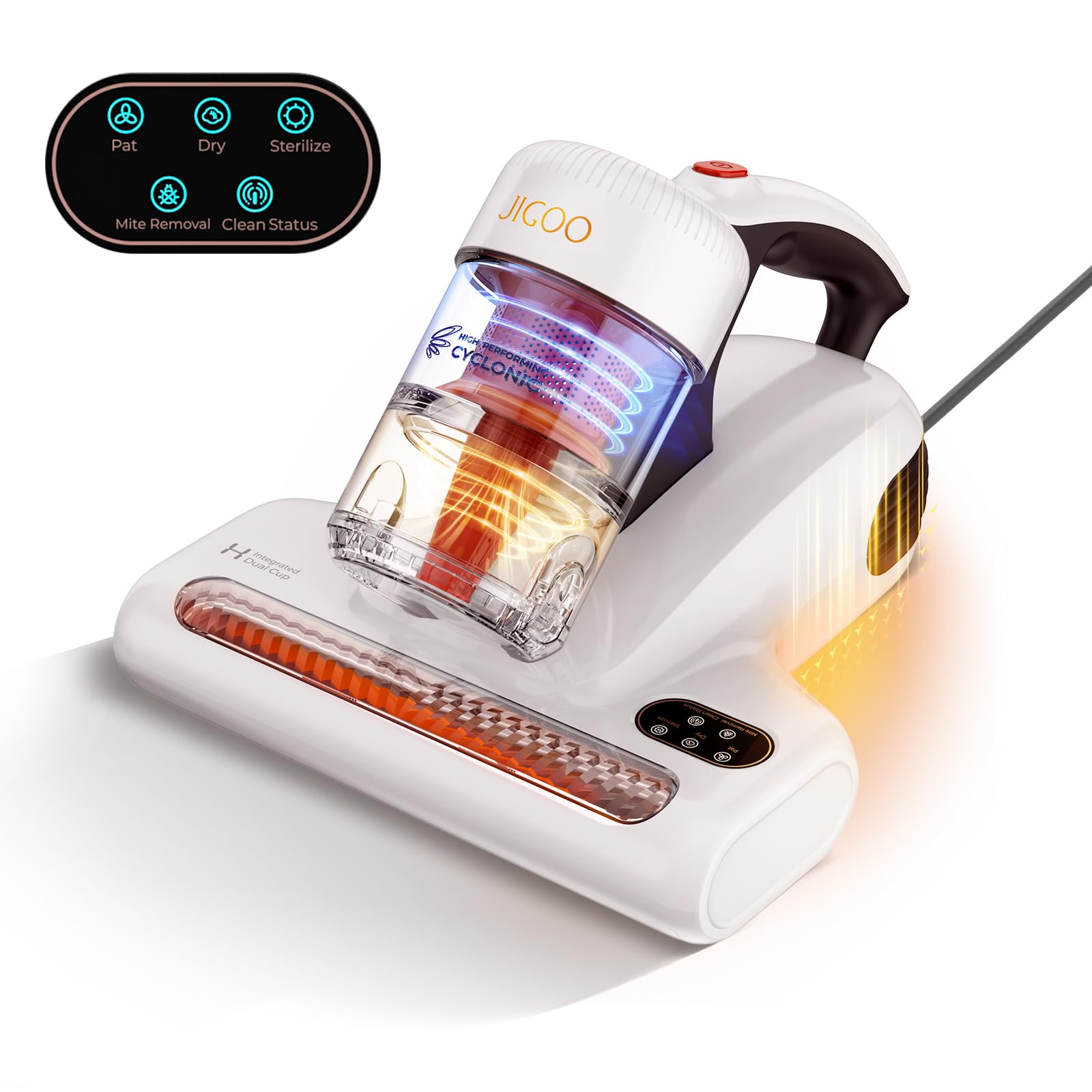 **500W 13KPa UV Bed Vacuum Cleaner with High Heating Tech - Deep Cleaning for Mattress, Sofa, Fabric - Strong Suction for Dust Mites, Allergens (Corded, 120V) - Perfect for Allergy Relief & Home Hygiene**