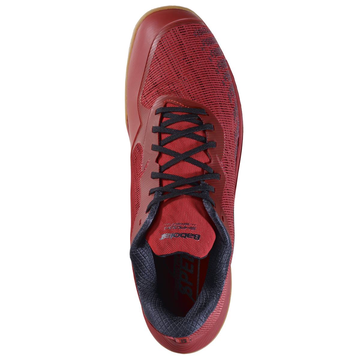 Babolat Shadow Spirit Men's Indoor Court Shoes for Badminton & Volleyball - Lightweight Tennis Shoes with Cushioning (Poppy Red/Black) - Perfect for Indoor Sports & Gym Training