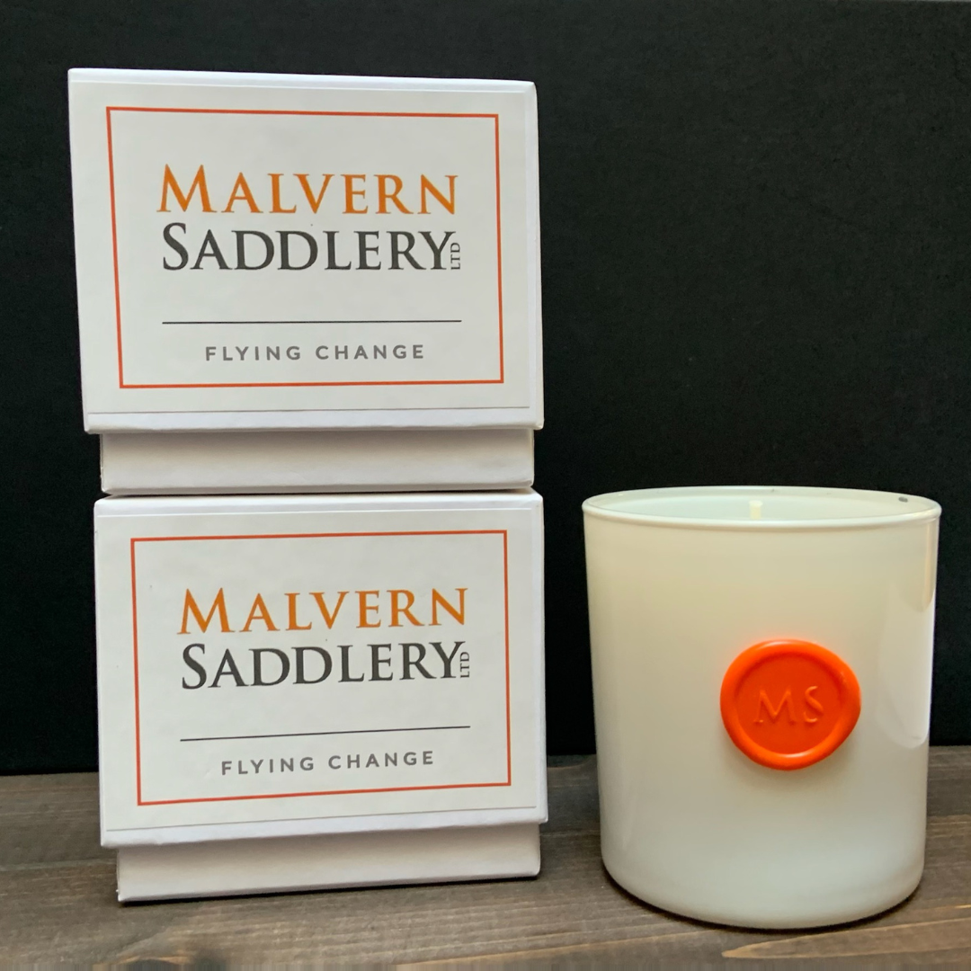 Malvern Saddlery Flying Change Scented Candle - Premium Soy Wax Candle for Home, Office & Equestrian Decor - Relaxing Aromatherapy Gift for Horse Lovers