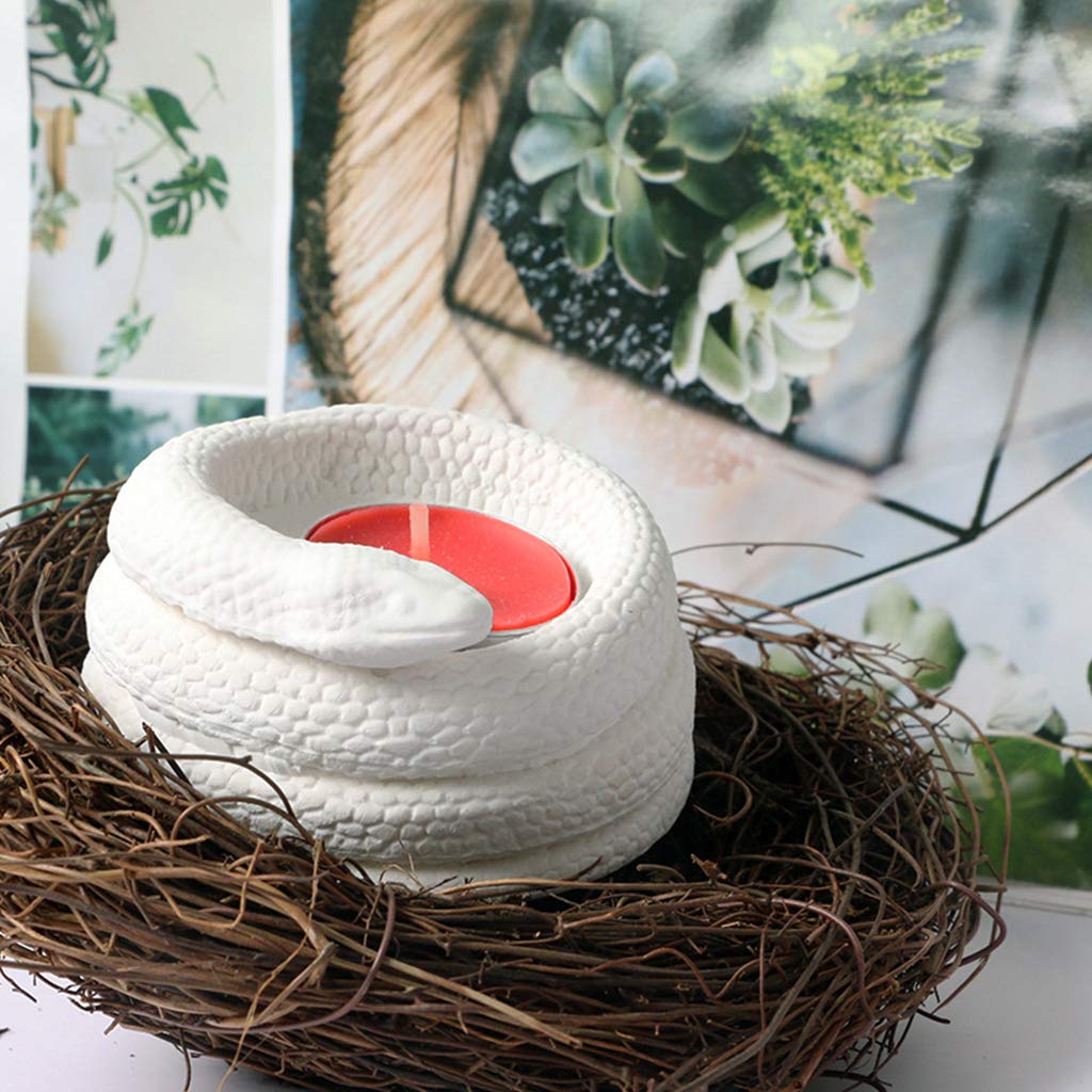 DIY Epoxy Resin Snake-Shaped Silicone Candle Holder Mold - Concrete & Resin Candle Making Kit for Home Decor, Wedding Centerpieces & Craft Projects