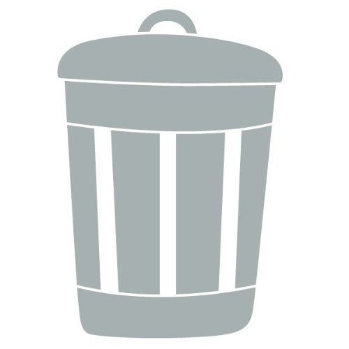 Urban Themed Trash Can Stencil - Reusable Wall Painting Template for DIY Bedroom Decor, Street Art & Graffiti Projects
