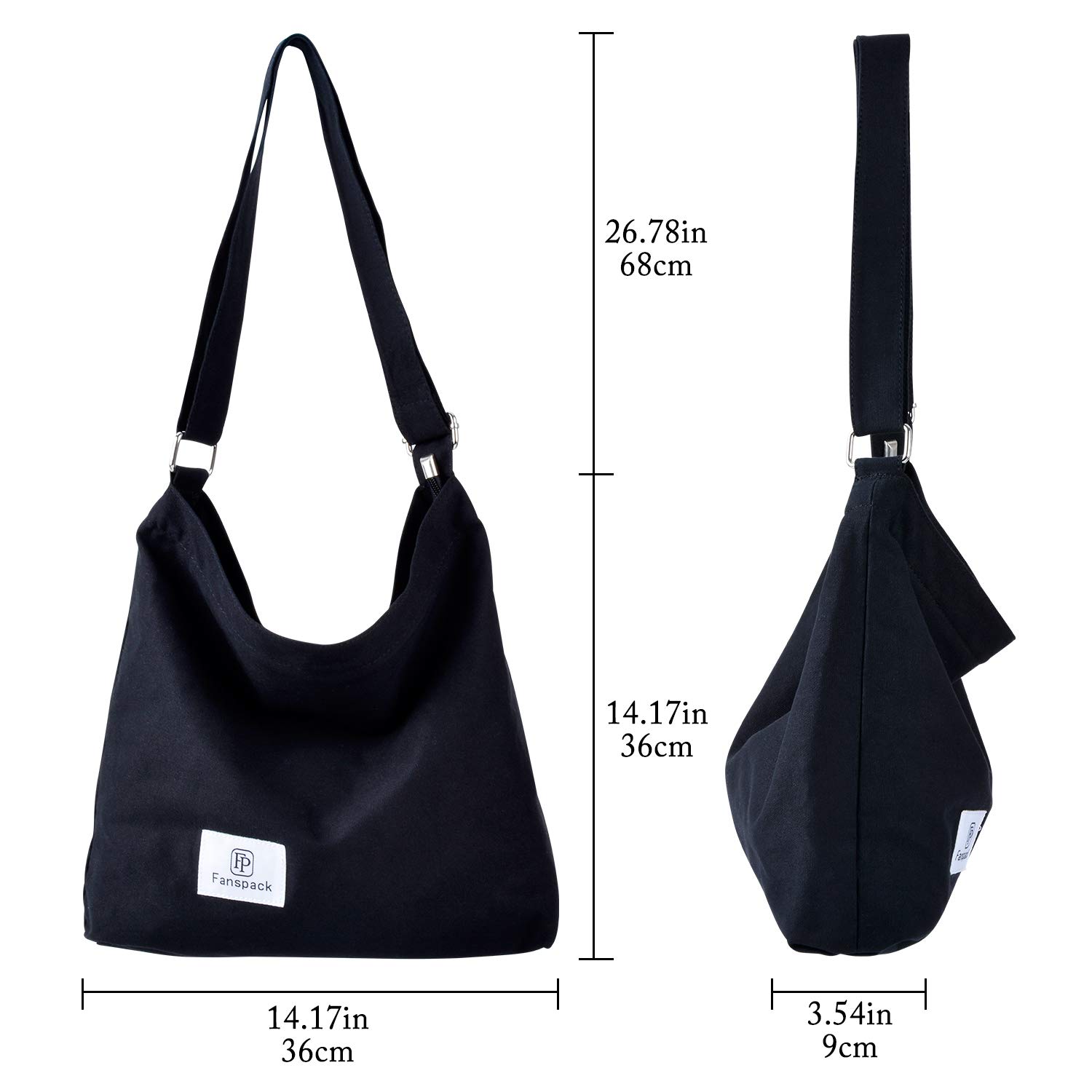 Stylish Fanspack Canvas Hobo Bags for Women - Crossbody Shoulder Bag & Tote Purse | Perfect for Work, Travel & Everyday Use