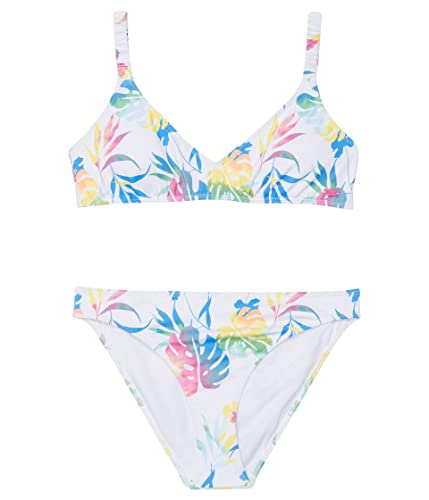 Roxy Girl's Good Romance Athletic Swimsuit Set for Big Kids - Perfect for Swimming Lessons, Beach Vacations & Summer Water Sports