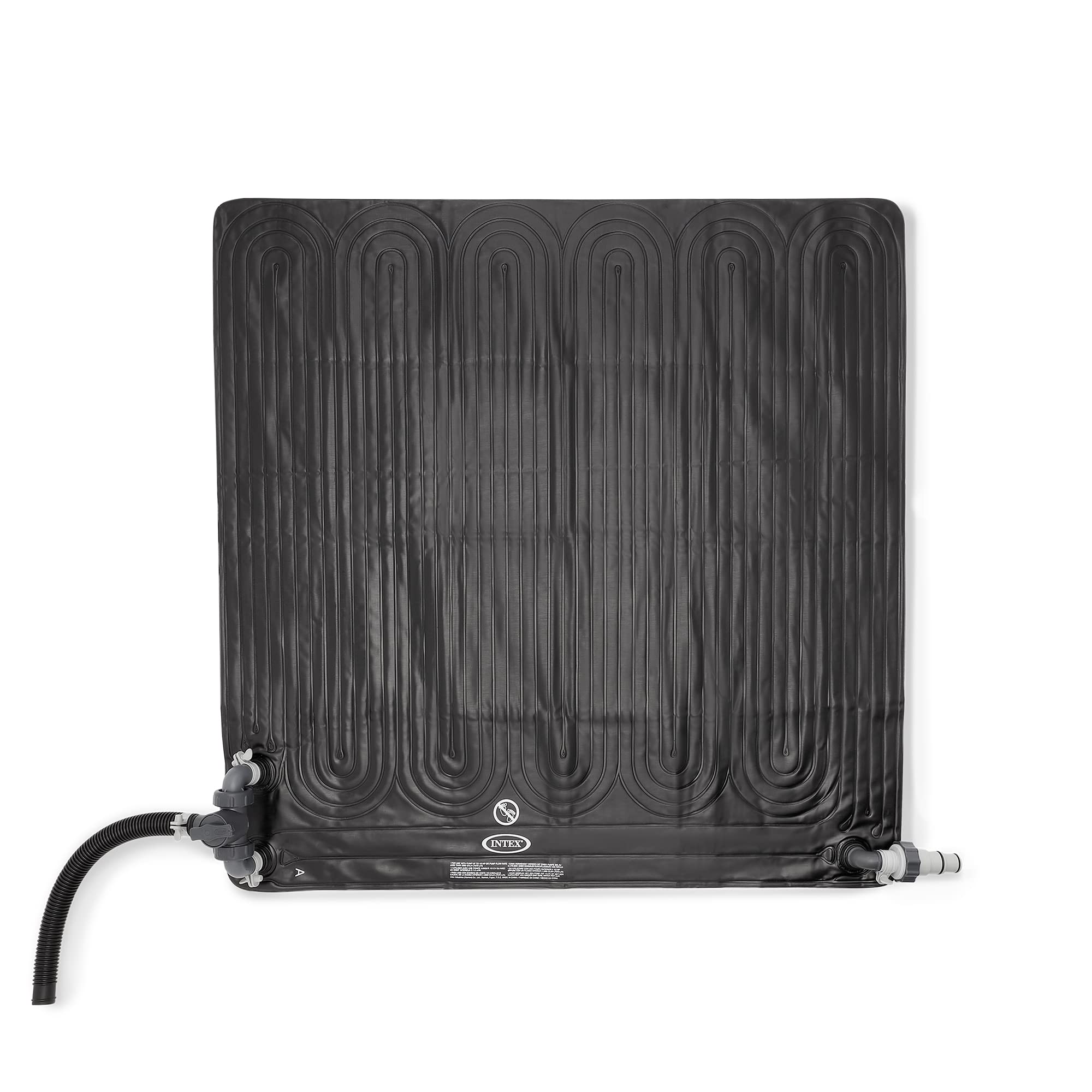 Intex 47x47 Inch Solar Pool Heater Mat - 2 Pack for 8,000 Gallon Above Ground Pools with Hose Attachment & Bypass Valve - Energy Efficient Heating Solution for Summer Backyard Swimming