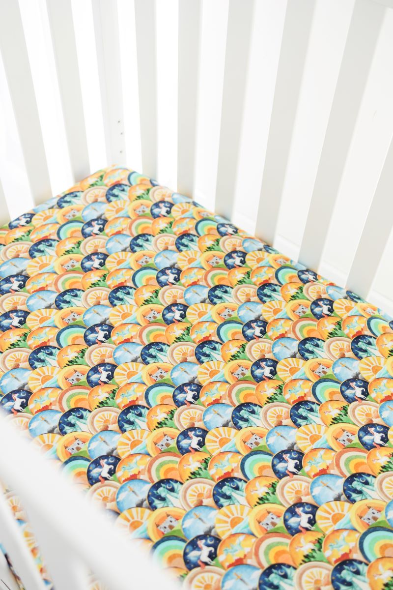 Fairytale Scales Crib Sheet - Soft Baby Crib Fitted Sheet for Nursery Decor | Perfect for Newborns, Toddlers & Nursery Themed Bedrooms