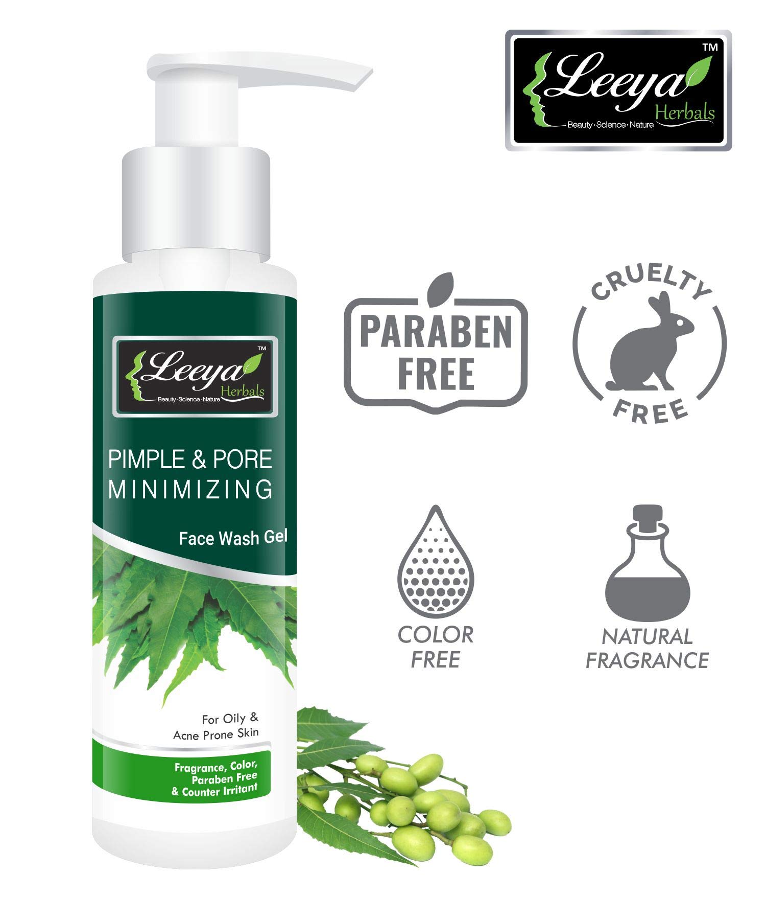 LEEYA HERBALS Acne Care Kit - Face Wash & Oil Control Gel for Daily Skincare