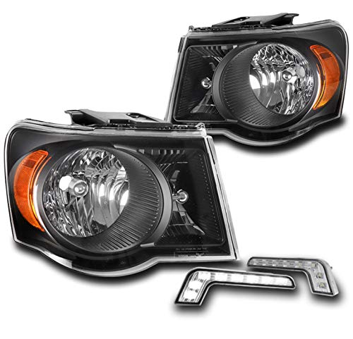 2007-2009 Chrysler Aspen Replacement Headlights - Black Housing with 6.25