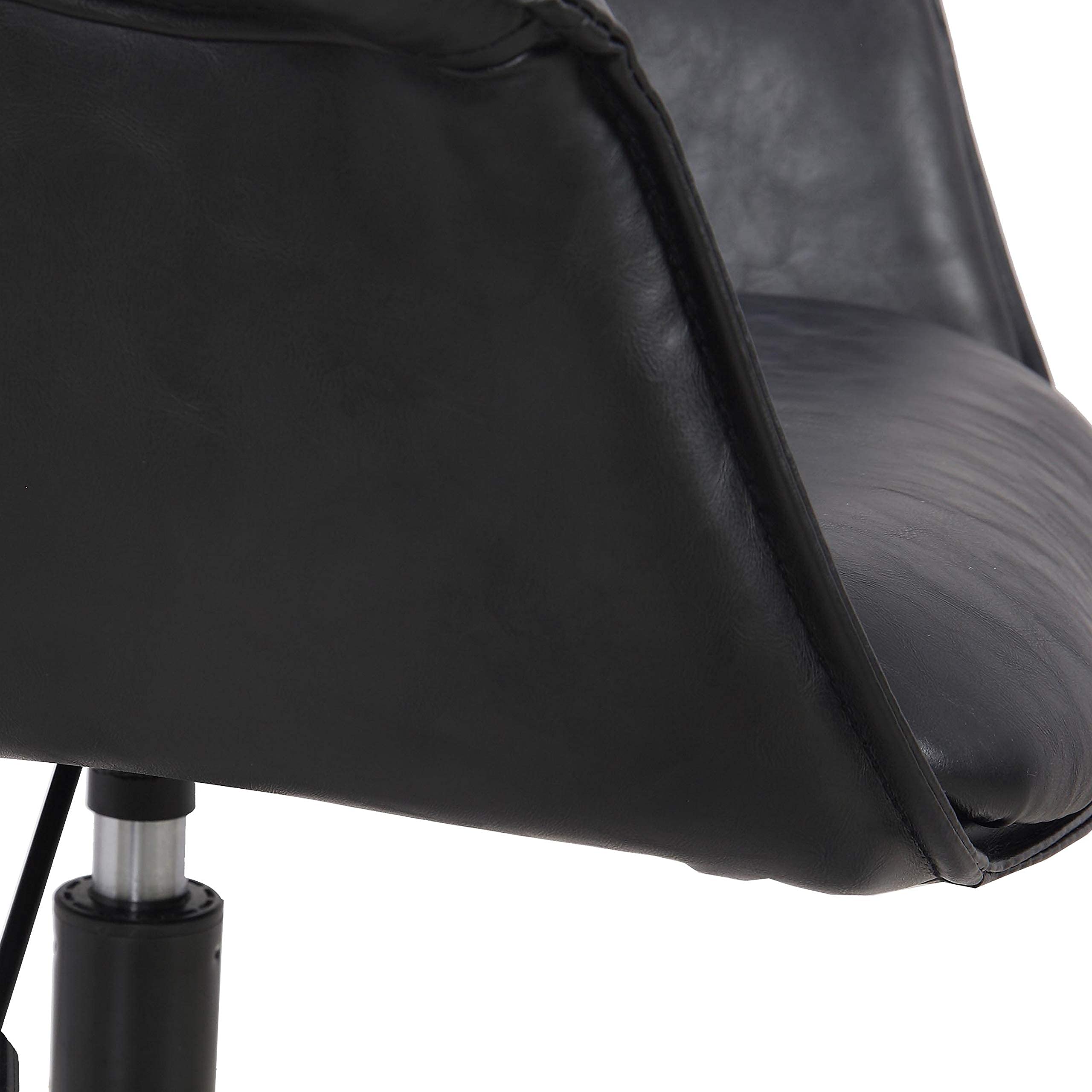 Porthos Home Jamar Office Chair - Water & Stain Resistant Faux Leather, 360° Swivel, Height Adjustable with Sturdy Metal Base | Ergonomic Desk Chair for Home Office, Studio & Workspace