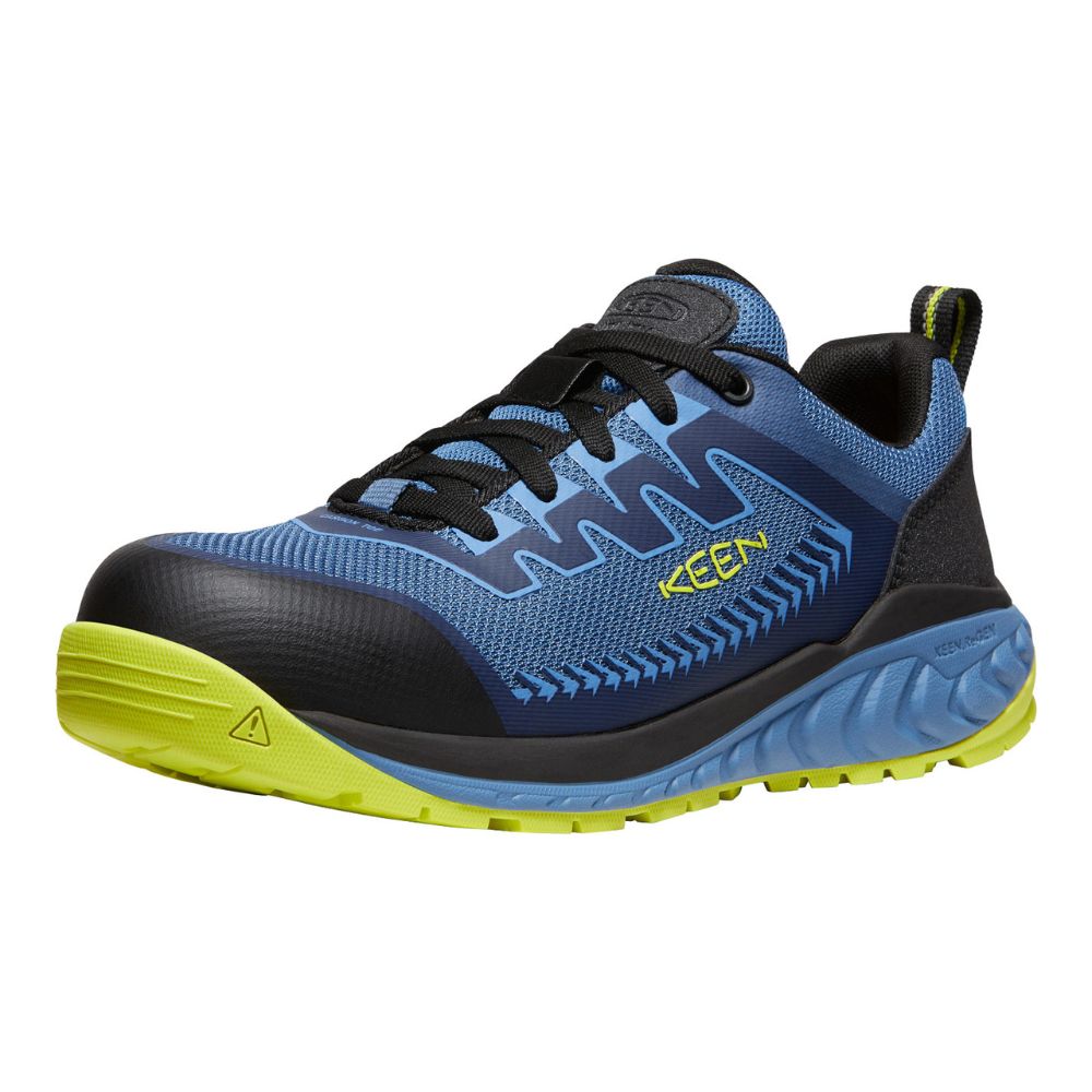 Keen Arvada Men's Composite Toe Athletic Work Shoes - Lightweight & Slip-Resistant Safety Shoes for Construction, Warehouse & Outdoor Work (Blue, Model 1027681)