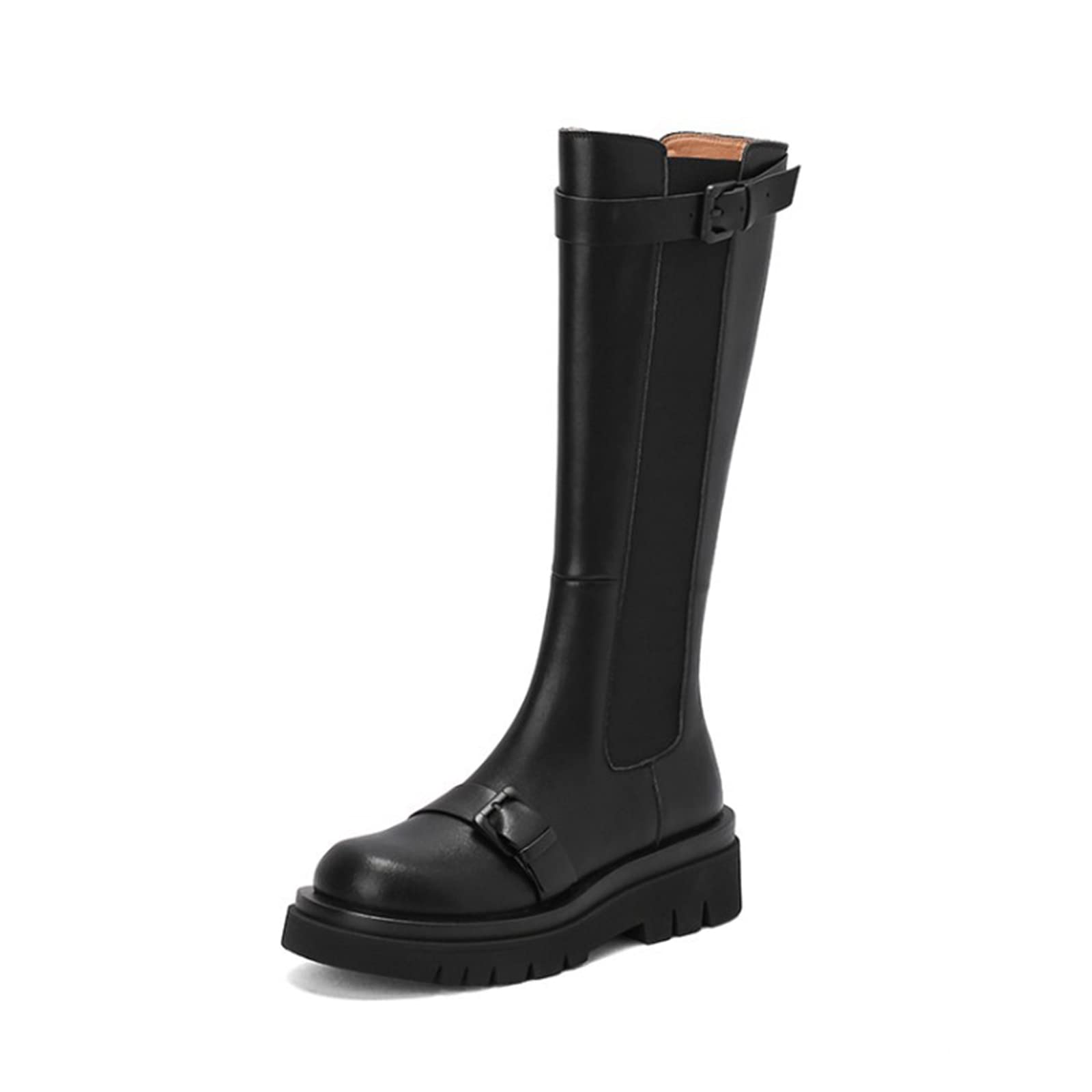 Women's Knee High Platform Snow Boots - Round Toe Winter Riding Boots for Women | Warm Long Tube Martin Boots for Snow, Rain & Cold Weather | Perfect for Winter Hiking, Outdoor Activities & Fashion