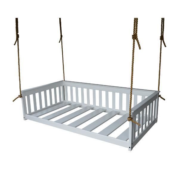 VersaLoft Mission Style Hanging Daybed with Rope - Indoor/Outdoor Boho Chic Swing Bed for Porch, Patio, Garden & Backyard Relaxation