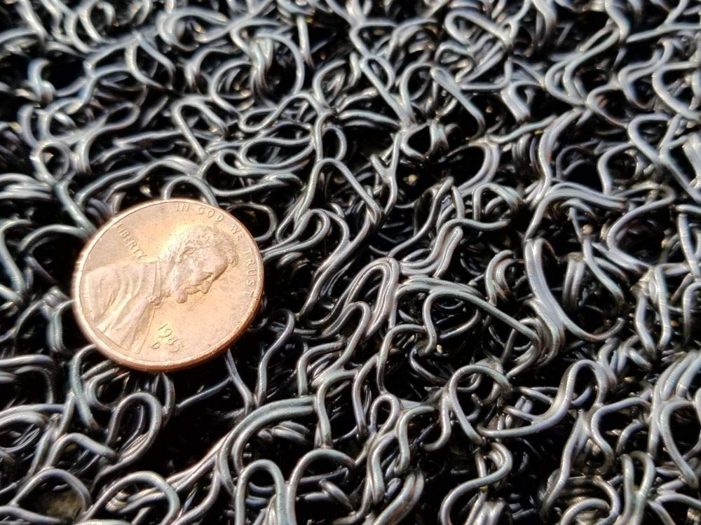 **VinLoop Vinyl Pool Mat 3x9 Feet - Non-Slip Bathroom, Locker Room & Shower Floor Mat - Water Drainage Spaghetti Design - Comfortable Looped Texture (Black) - Perfect for Gym, Spa & Poolside Use**