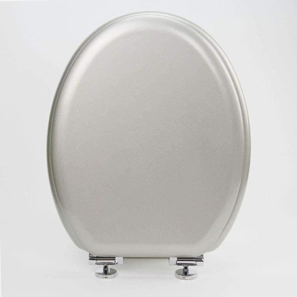 Universal Pearl Lightweight V-Shaped Toilet Seat Cover with Solid Wood Top - Ultra Durable & Thickened for Home, Bathroom, and RV Use