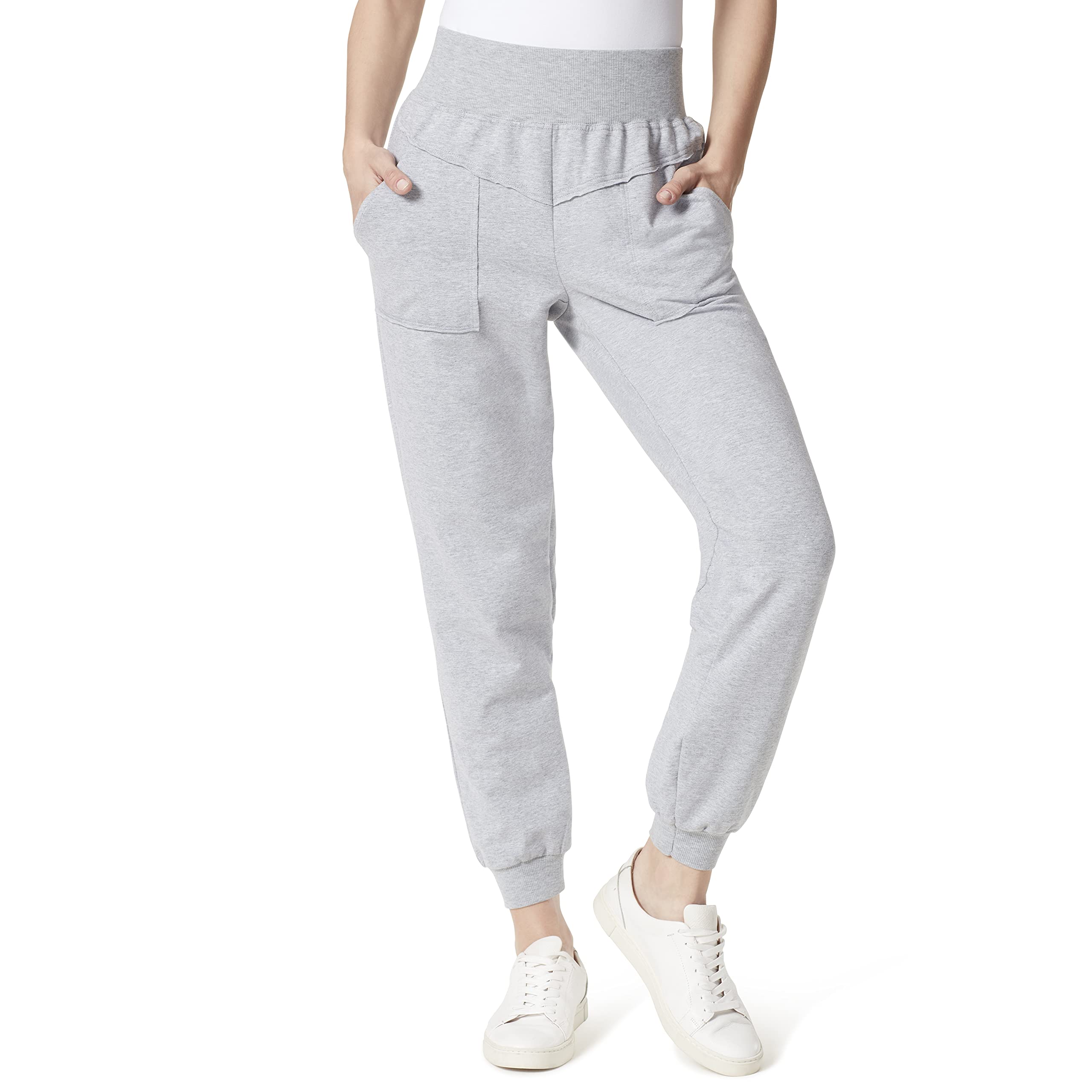 FRAYED Jeans Women's Ilona Pull-On Baggy Jogger Pants - Comfortable High Waisted Casual Lounge Pants for Yoga, Running Errands & Relaxing at Home