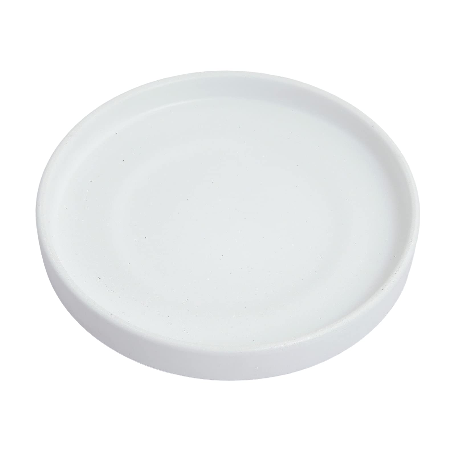 12 Inch Large Ceramic Saucer - Plant Pot Drainage Tray for Indoor/Outdoor Plants, Matte White - Perfect for Flower Pots, Succulents, and Home Garden Decor