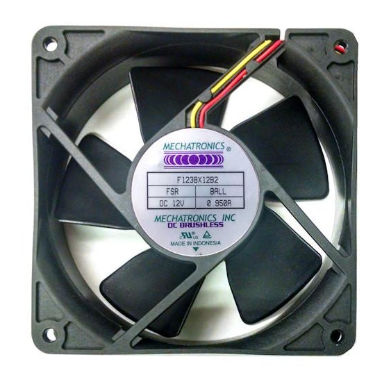 High Performance Mechatronics 120x120x38mm 12V DC Cooling Fan with Locked Rotor Alarm - Model F1238X12B2 FSR - Perfect for Server Racks, Industrial Equipment & PC Cooling Systems