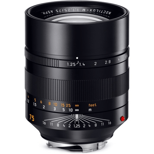 Leica NOCTILUX-M 75mm f/1.25 ASPH Lens for M-Mount Cameras - Perfect for Low Light Photography, Portraits & Professional Videography